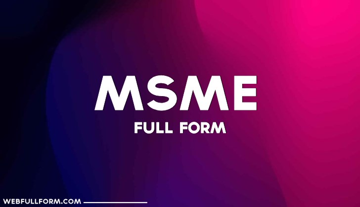 What is MSME Full Form  In Hindi